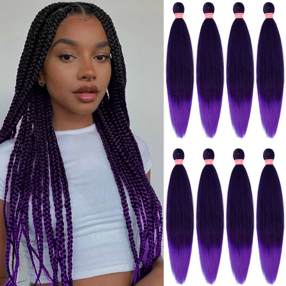 Pre-stretched Braiding Hair 26 Inches -8 Bundles Itch Free Synthetic Hair Extensions