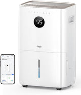 Dreo 110-Pint Smart Dehumidifier for Basement, 4500 Ft² for Large Room, 2 Gallon Water Tank, Auto/Comfort/Constant Mode Dehumidifiers for Home, Bedroom, Bathroom, with Drain Hose, White, 711S