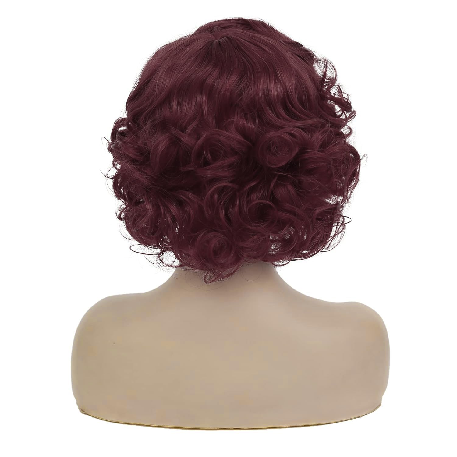 Short Curly White Wig for Women Synthetic Natural Wavy Costume Wig - Wigtrends