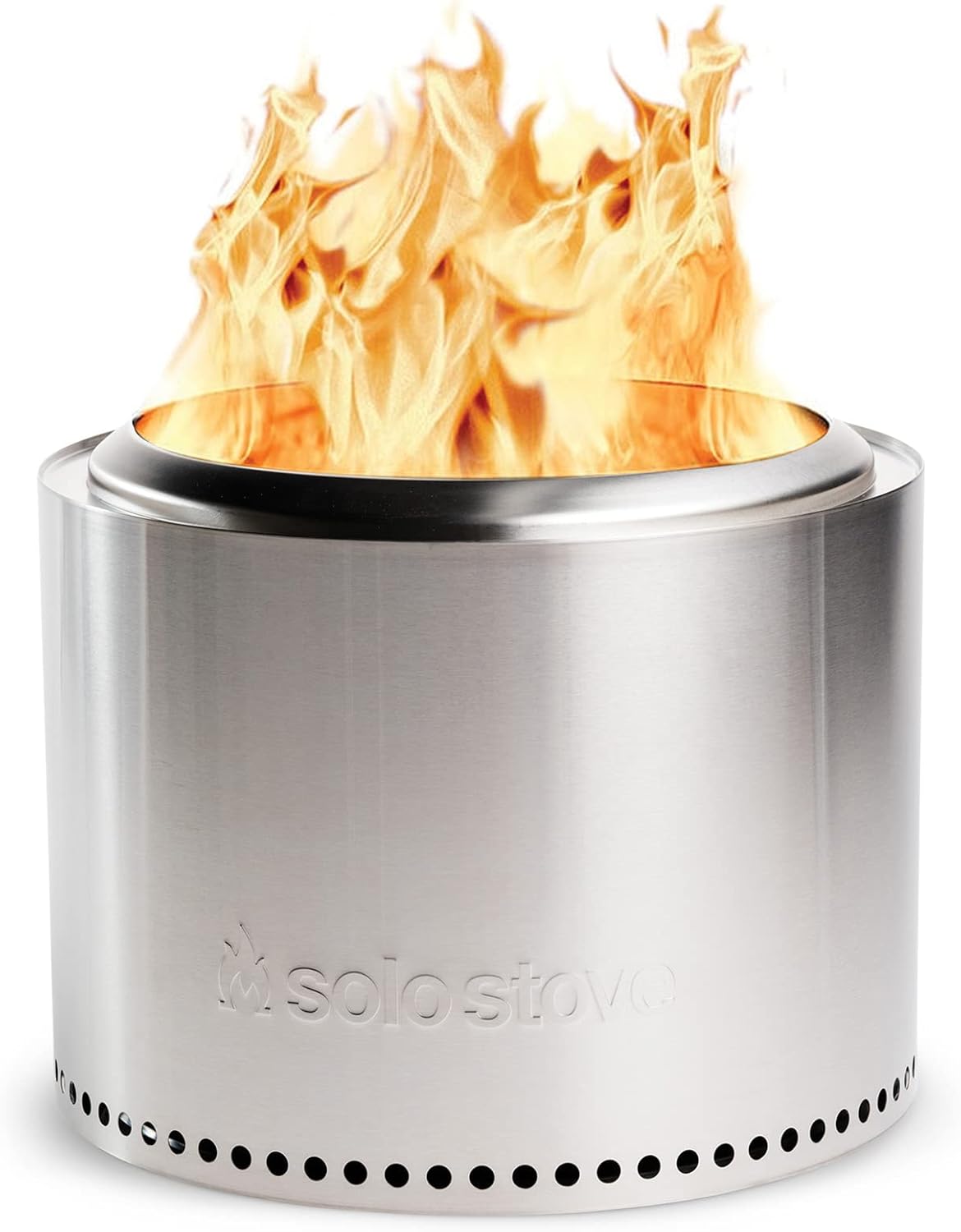 Solo Stove Bonfire 2.0 with Stand, 19.5 Inch Smokeless Fire Pit with Removable Ash Pan - Portable Outdoor Fire Pit - Stainless Steel Wood Burning Fireplace, Ideal for 4-6 People, 21.75 lbs