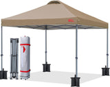 MASTERCANOPY Durable Pop-up Canopy Tent with Roller Bag (10x10, Black)