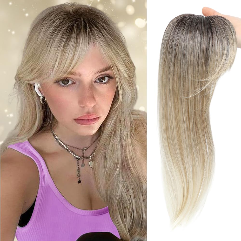 Hair Toppers for Women 360 3D Cover with Bang Hair Clip Hair Pieces