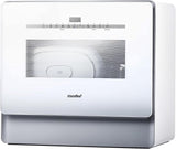 COMFEE' Portable Mini Dishwasher Countertop with 5L Built-in Water Tank for Apartments& RVs, No Hookup Needed, 6 Programs, 360° Dual Spray, 162℉ High-Temp& Air-Dry Function
