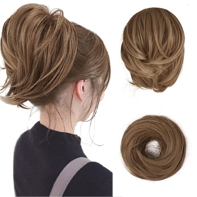 Hair Bun Ponytail Extension Straight Synthetic Hairpiece Fully Short Ponytail