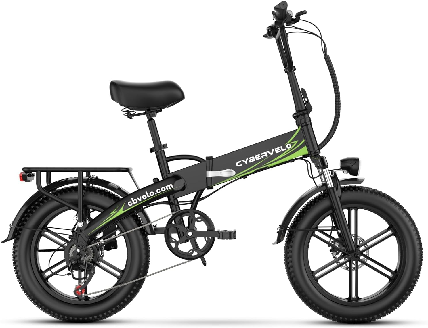 1000W Folding Electric Bike, 48V Large Removable Battery E Bike, 30+MPH, 80 Miles Max Range, 20" Fat Tire Electric Bike for Adults, Adult Electric Bicycles for Long