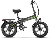 1000W Folding Electric Bike, 48V Large Removable Battery E Bike, 30+MPH, 80 Miles Max Range, 20" Fat Tire Electric Bike for Adults, Adult Electric Bicycles for Long