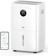 Dreo 110-Pint Smart Dehumidifier for Basement, 4500 Ft² for Large Room, 2 Gallon Water Tank, Auto/Comfort/Constant Mode Dehumidifiers for Home, Bedroom, Bathroom, with Drain Hose, White, 711S