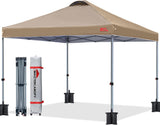 MASTERCANOPY Durable Pop-up Canopy Tent with Roller Bag (10x10, Black)