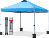 MASTERCANOPY Durable Pop-up Canopy Tent with Roller Bag (10x10, Black)