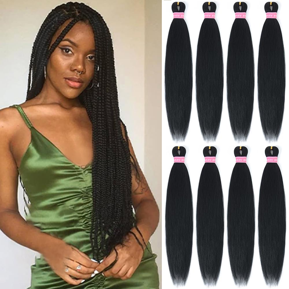 Pre-stretched Braiding Hair 26 Inches -8 Bundles Itch Free Synthetic Hair Extensions