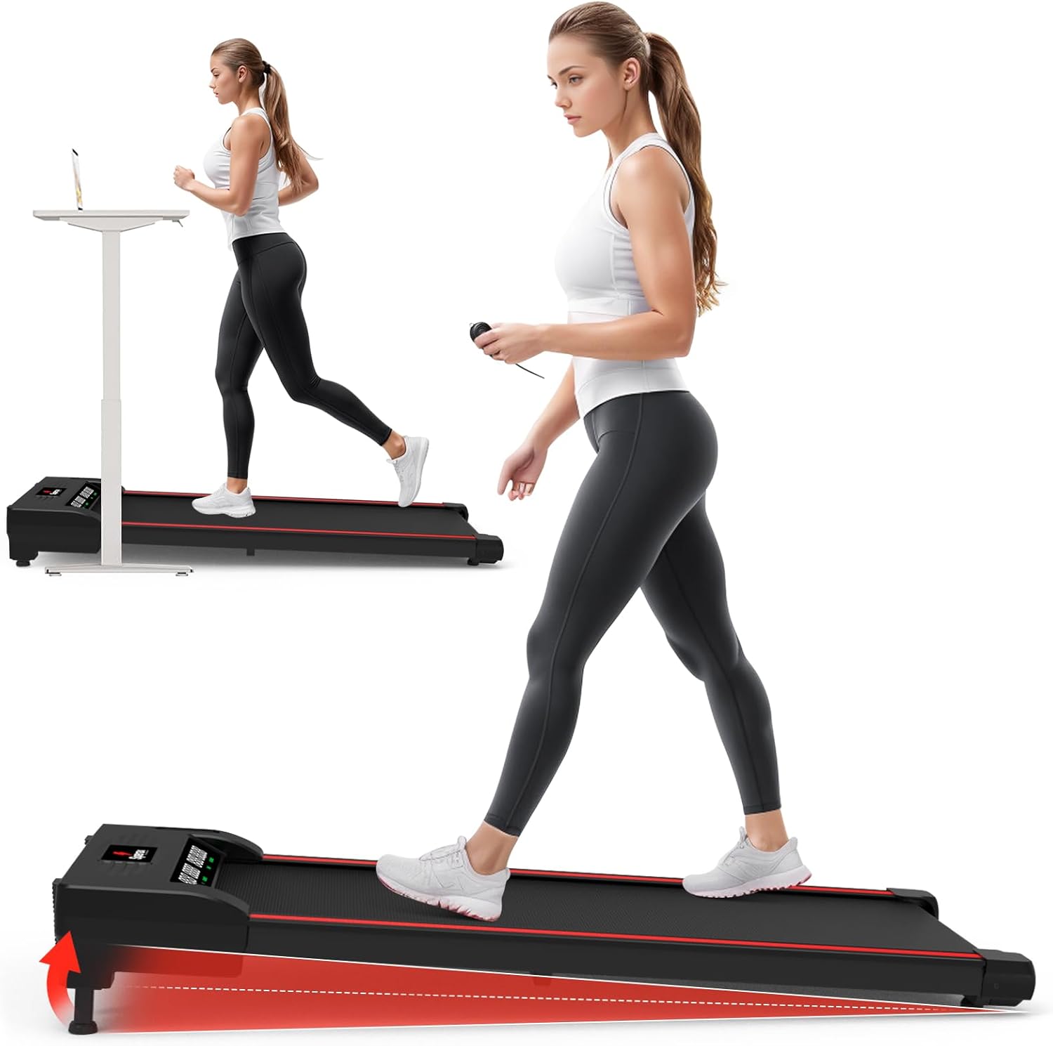Sperax Walking Vibration Pad with APP, 3 in 1 Under Desk Treadmill, 2.5HP Low Noise Walking Treadmill Pad with Remote Control,Portable Treadmills for Home Office