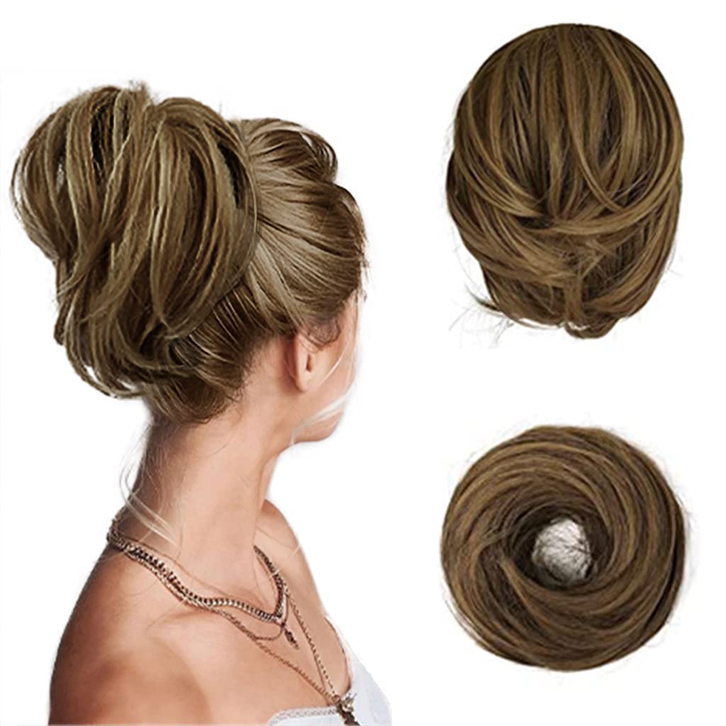 Hair Bun Ponytail Extension Straight Synthetic Hairpiece Fully Short Ponytail