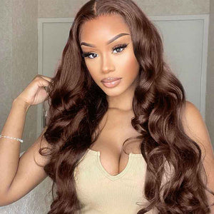 6x5 Lace Glueless Dark Brown #4 Colored Loose Human Hair Wigs - Wigtrends