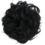 Messy Scrunchie Bun Voluminous Wavy Hairpiece Heat-resistant Synthetic Fibres Blond Mix