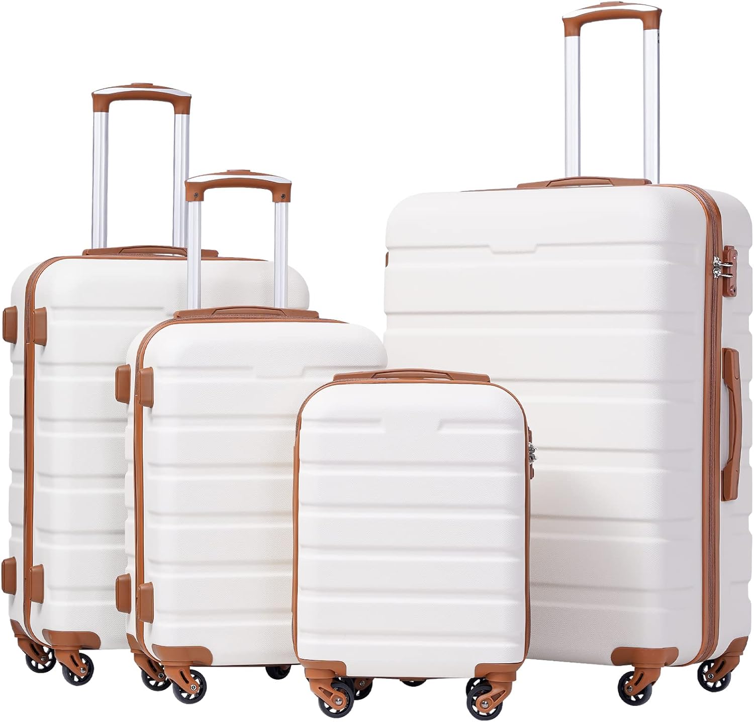 Coolife Luggage 3 Piece Set Suitcase Spinner Hardshell Lightweight TSA Lock