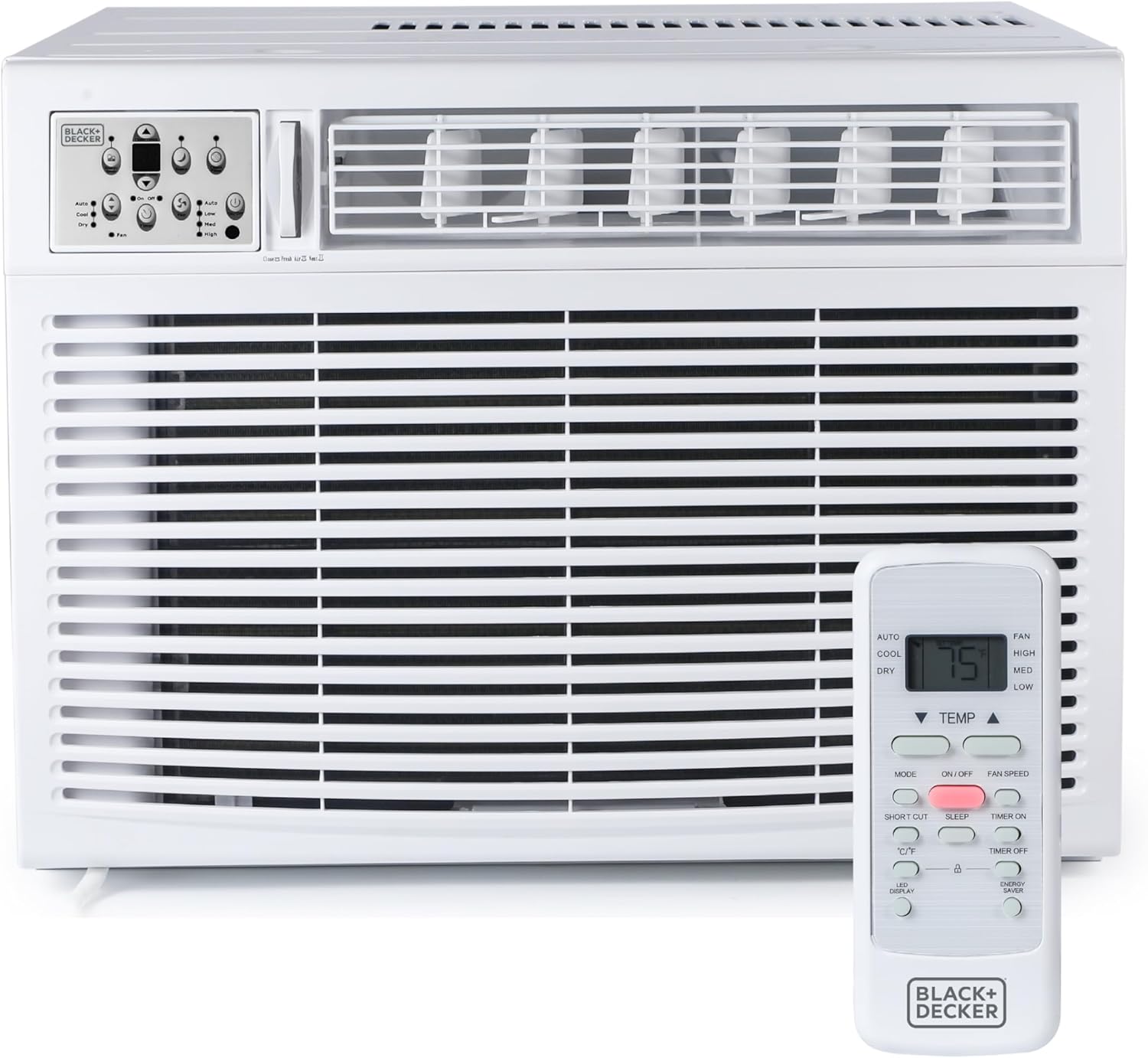 BLACK+DECKER Window Air Conditioner 5000 BTU, Cools Up to 150 Square Feet, AC Unit with Mechanical Controls, Manual Fan Only and Cool Settings, BD05MWT6, White
