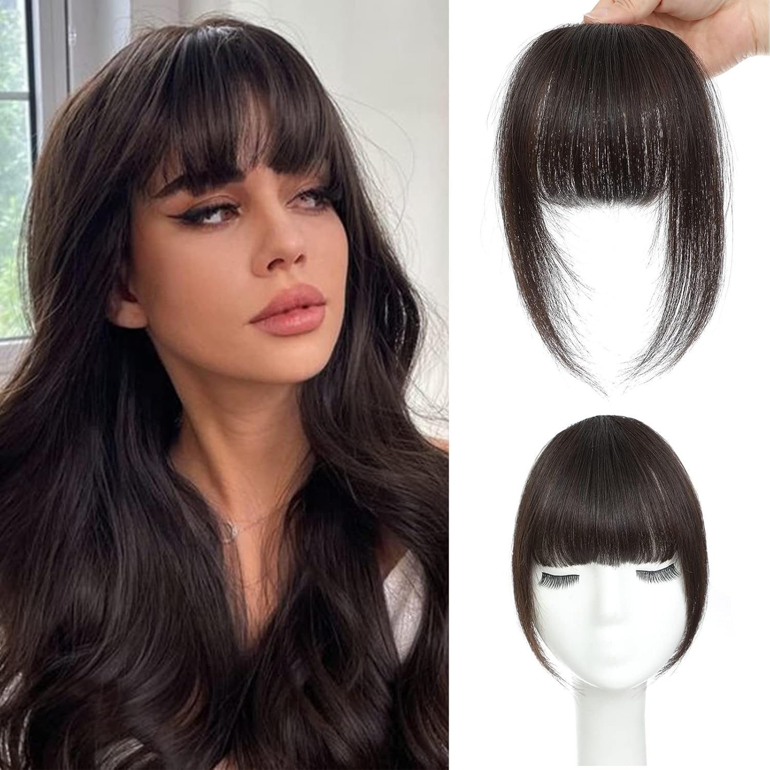 Clip In Bangs 100% Human Hair Bangs Clip In Hair Extensions Clip On Bangs Wigs