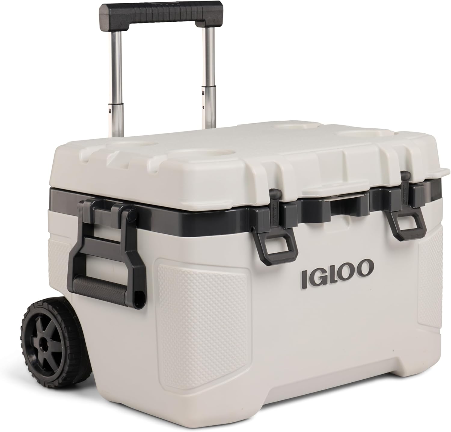 Igloo Trailmate 52Qt Wheeled Cooler, Insulated Hard Shell Ice Chest, Carbonite