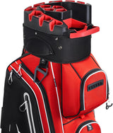 14-Way Golf Cart Bag Pro with Full Length Divider Top, Golf Bag for Men with Handles and Rain Cover