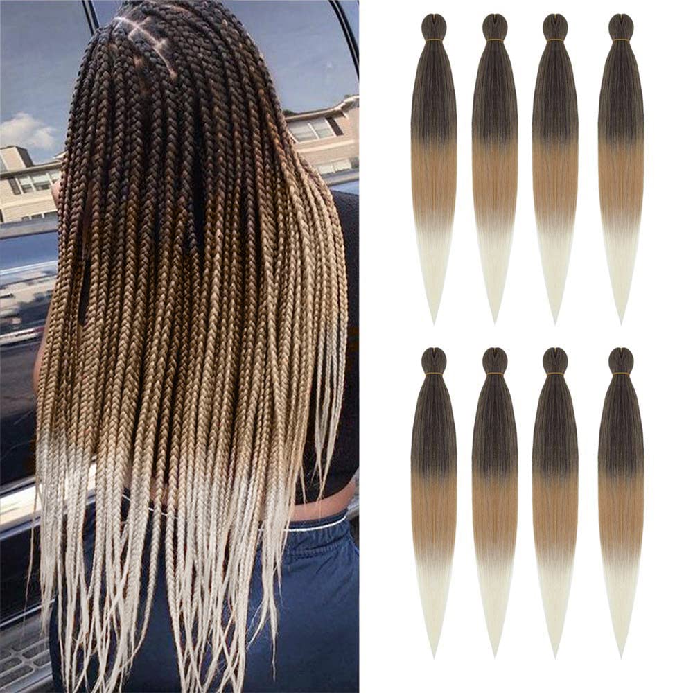 Pre-stretched Braiding Hair 26 Inches -8 Bundles Itch Free Synthetic Hair Extensions