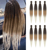 Pre-stretched Braiding Hair 26 Inches -8 Bundles Itch Free Synthetic Hair Extensions