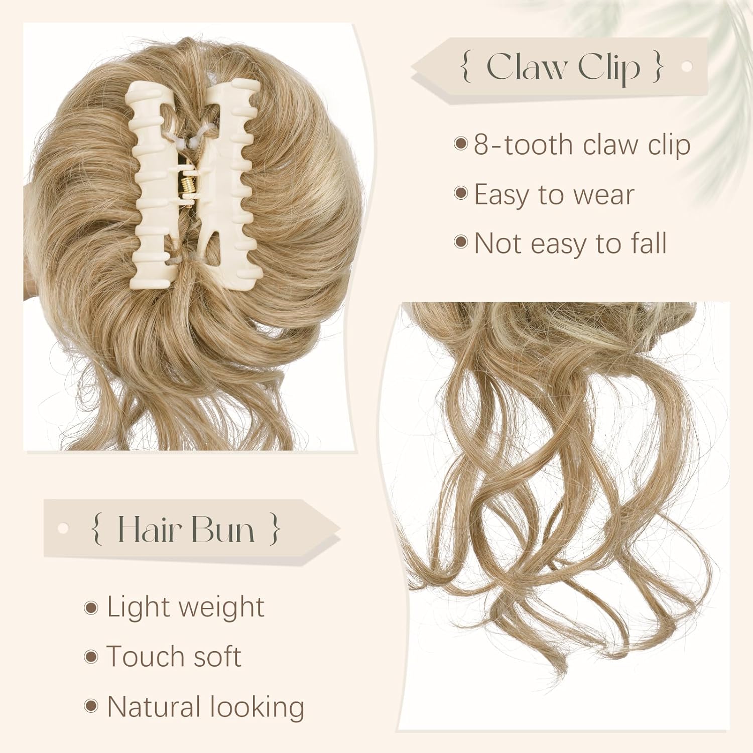 Silver Grey Claw Clip Messy Bun Hair Piece Ponytail Hairpieces - Wigtrends