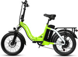 1000W Folding Electric Bike, 48V Large Removable Battery E Bike, 30+MPH, 80 Miles Max Range, 20" Fat Tire Electric Bike for Adults, Adult Electric Bicycles for Long