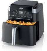 Ninja Air Fryer Pro 4-in-1 with 5 QT Capacity, Air Fry, Roast, Reheat, Dehydrate, Air Crisp Technology with 400F for hot, 120 Volts, Nonstick Basket & Crisper Plate, Grey, AF141