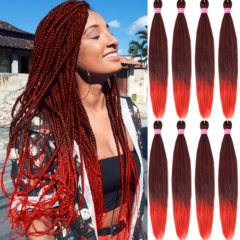 Pre-stretched Braiding Hair 26 Inches -8 Bundles Itch Free Synthetic Hair Extensions