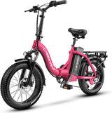 1000W Folding Electric Bike, 48V Large Removable Battery E Bike, 30+MPH, 80 Miles Max Range, 20" Fat Tire Electric Bike for Adults, Adult Electric Bicycles for Long