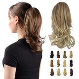 13" Ponytail Extension Long Clip in Claw Hair Extension Human Hair Wig piece