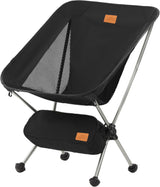 Naturehike YL08 Ultralight Camping Chair, 2.12 LBS Portable Backpacking Chair with Anti-Sinking Feet, Lightweight Compact Collapsible Camp Chair Folding Hiking Chair