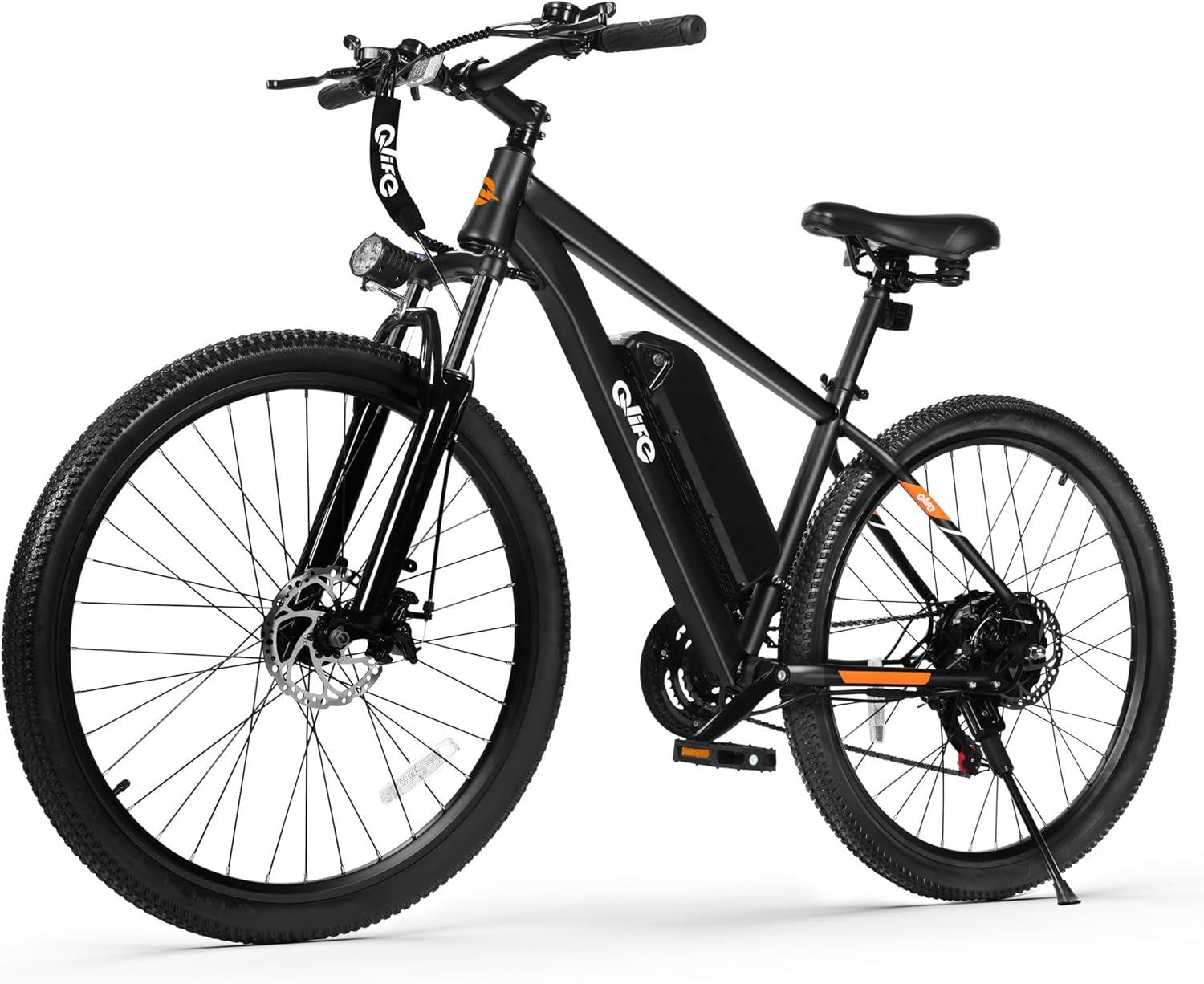 Qlife Racer Electric Bike for Adults - 21-Speed Mountain Ebike with Peak 1200W 28MPH Brushless Motor, 48V10.4Ah Removable Battery, 27.5X2.1 Tire Step Over E-MTB, Up to 50 Miles(PAS1), E Bikes