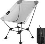 MOON LENCE Portable Camping Chair Plus, Larger & Roomier, Compact and Lightweight Still, Folding Chair for Backpacking & Hiking, 330Lbs Capacity (Black)