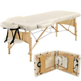 Yaheetech Massage Table Portable Lash Beds Spa Bed Massage Couch Foldable Spa Tables Adjustable 2 Fold with Non-Woven Bag 24 inch, Black