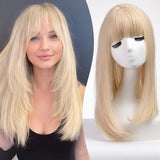 14 Inch Chestnut Brown & Honey Blonde Hair for Women Human Hair Wig piece Swiss Base