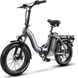1000W Folding Electric Bike, 48V Large Removable Battery E Bike, 30+MPH, 80 Miles Max Range, 20" Fat Tire Electric Bike for Adults, Adult Electric Bicycles for Long