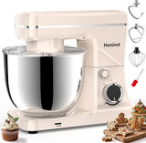 10-Speed Stand Mixer with 8-in-1 Splash Guard, Tilt-Head, 6QT Stainless Steel Bowl+Dishwasher-Safe Dough Hook/Whisk/Beater/Spatula for Baking Bread, Cakes, Cookies, Orange