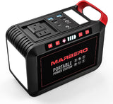 MARBERO Portable Power Station 88Wh Camping Lithium Battery Solar Generator Fast Charging with AC Outlet 120W Peak Power Bank(Solar Panel Optional) for Home Backup Outdoor Emergency RV Van Hunting