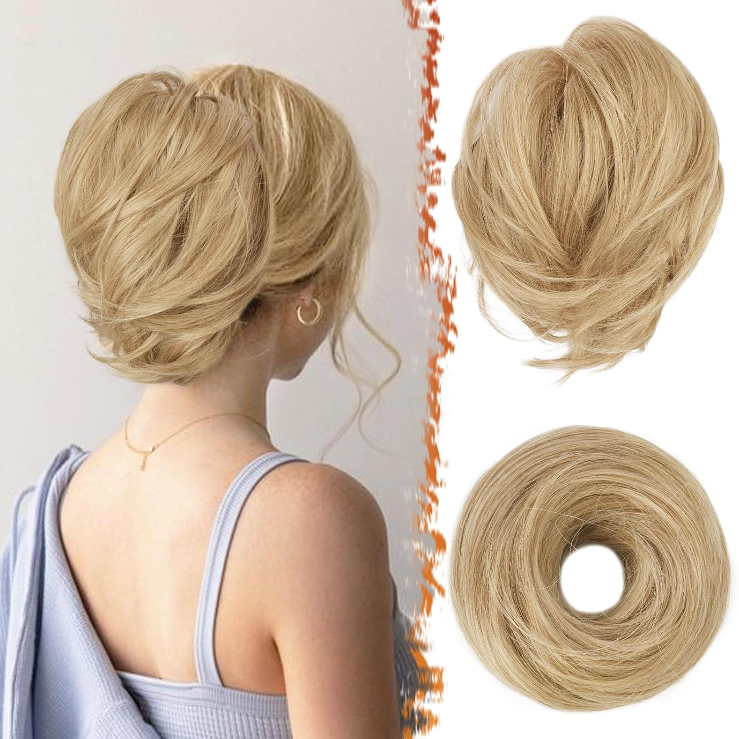 Hair Bun Ponytail Extension Straight Synthetic Hairpiece Fully Short Ponytail