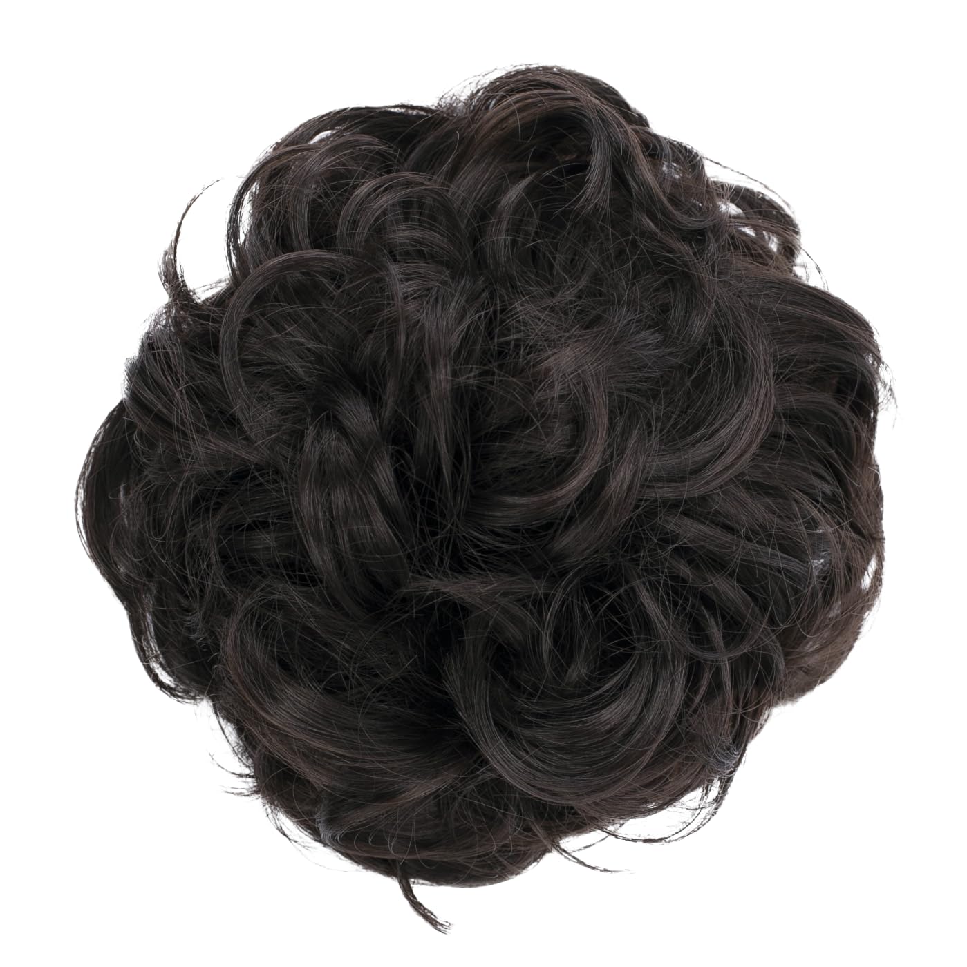 Messy Scrunchie Bun Voluminous Wavy Hairpiece Heat-resistant Synthetic Fibres Blond Mix