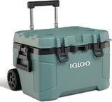 Igloo Trailmate 52Qt Wheeled Cooler, Insulated Hard Shell Ice Chest, Carbonite