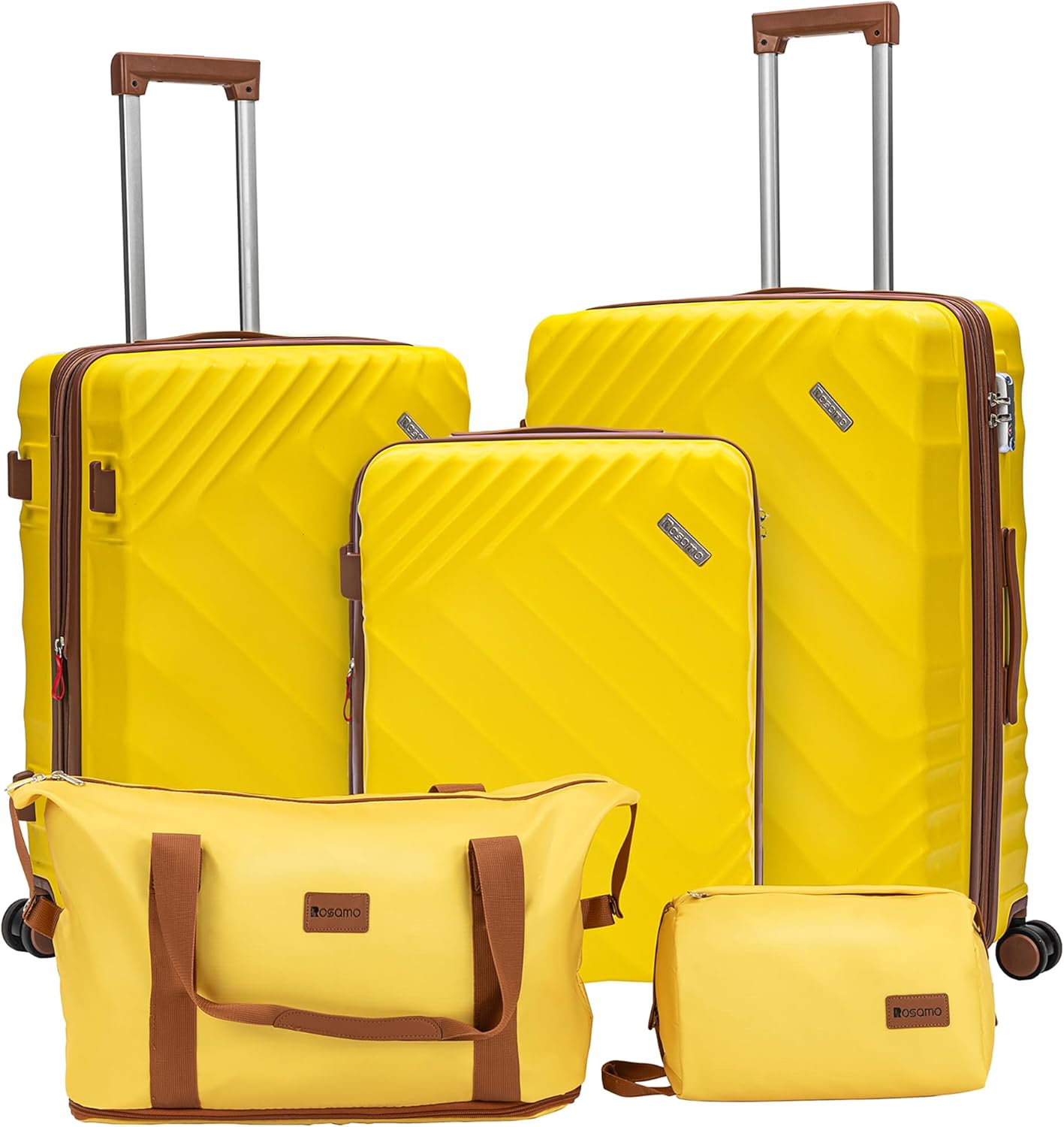 5 piece luggage set expandable suitcase 22x14x9 aviation certified durable waterproof travel set