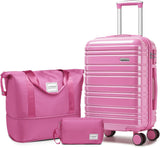 6-piece luggage set, expandable hardshell suitcase set with spinner wheels, lightweight rolling luggage set