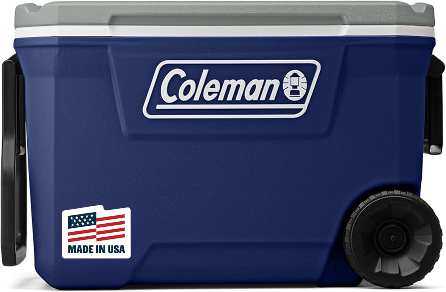 Coleman Classic Series Insulated Portable Rolling Cooler with Wheels, Leak-Resistant Outdoor Hard Cooler Keeps Ice up to 5 Days, 100-Quart