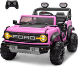 ENYOPRO Licensed Ford Bronco Raptor 2 Seater Ride On Car Truck Toy Blue