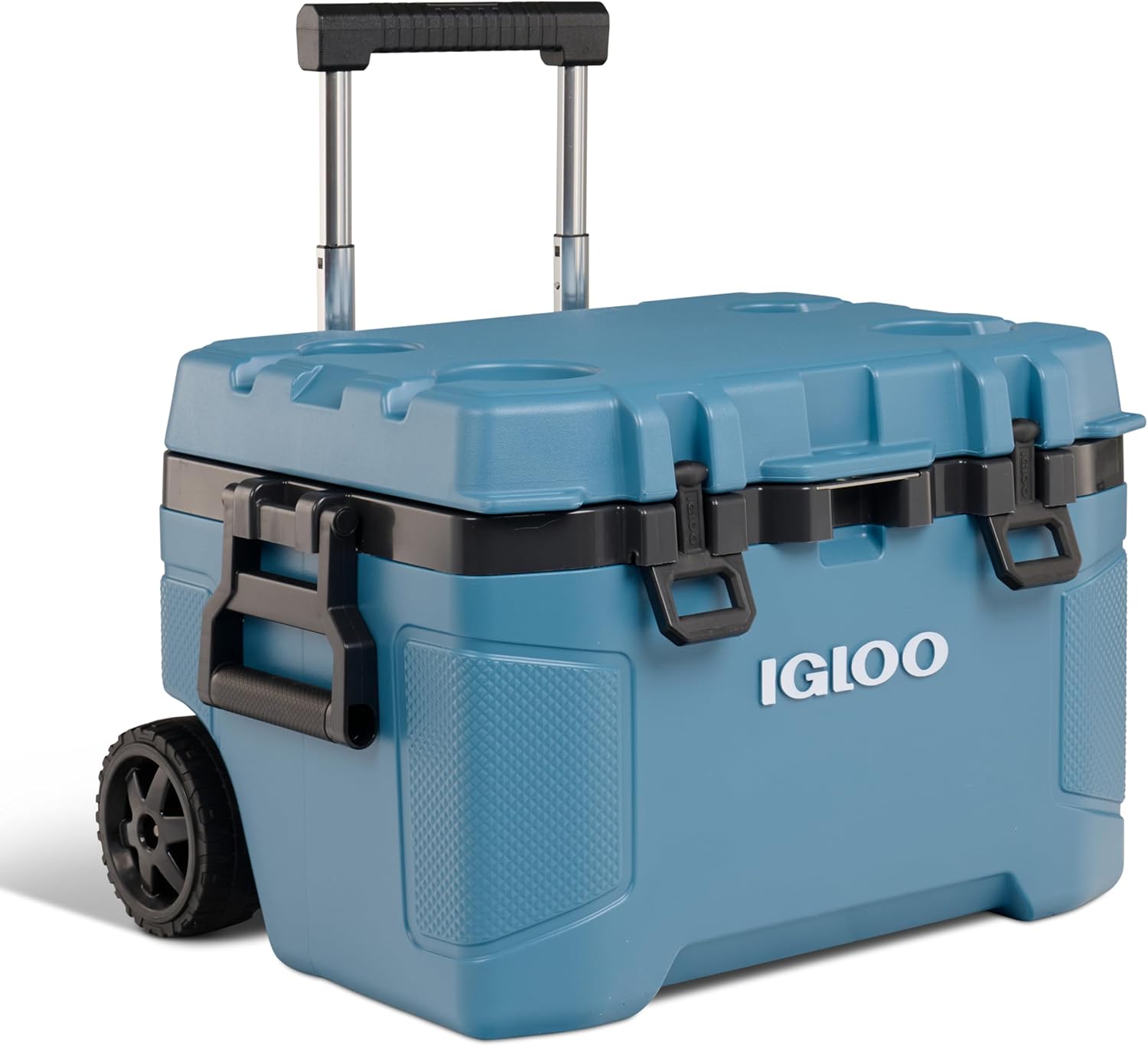 Igloo Trailmate 52Qt Wheeled Cooler, Insulated Hard Shell Ice Chest, Carbonite
