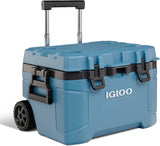 Igloo Trailmate 52Qt Wheeled Cooler, Insulated Hard Shell Ice Chest, Carbonite