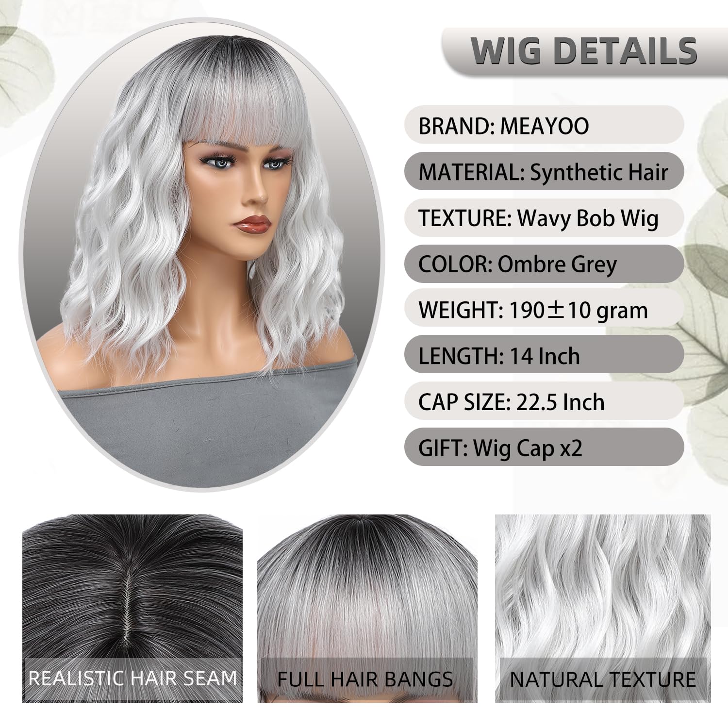 Blonde Wig with Bangs Short Bob Wavy Wig Loose Curly Shoulder Length human hair lace wigs - Wigtrends