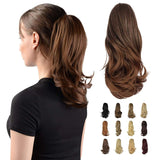 13" Ponytail Extension Long Clip in Claw Hair Extension Human Hair Wig piece